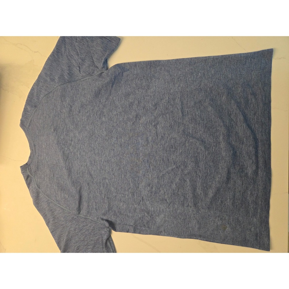 Lululemon Metal Vent Tech 2.0 Short Sleeve Shirt Mens Blue Heathered Tee - Picture 4 of 8